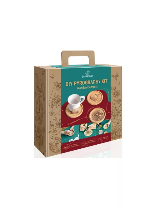 BeaverCraft Pyrography Kit for Making Coasters