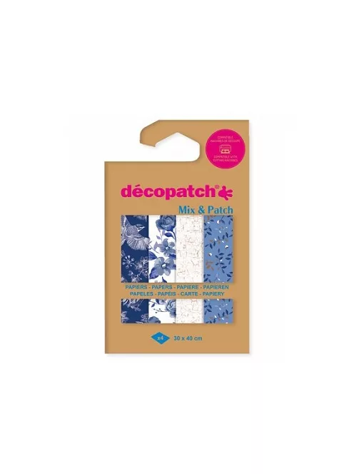 Decoupage papírok 4 db – Shades of blue