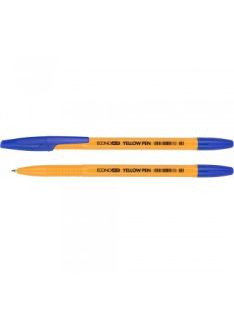 Sárga golyóstoll kék tintával