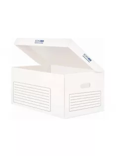 Tároló konténer fedéllel, 53x36x26cm fehér