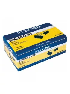 Fém kapocs fekete 25mm, 12db-os csomag