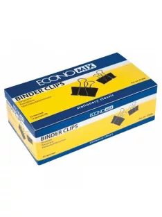 Fekete fém kapocs 32mm, 12db-os csomag