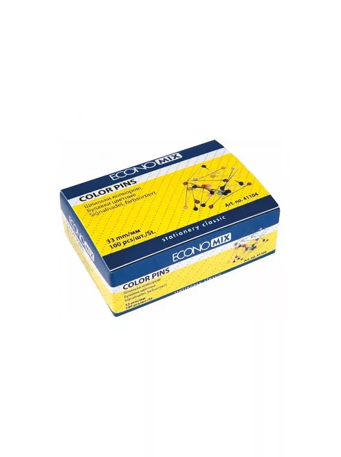 Színes rajzszögek 33mm, 100db-os csomag