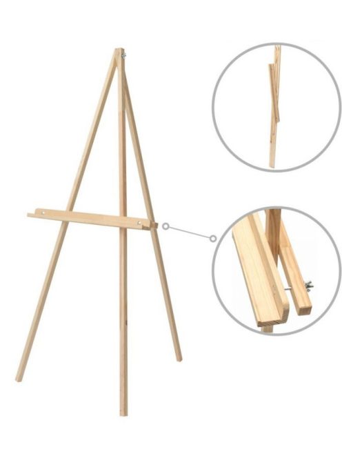 Kiállítási festőállvány fenyőből 125cm