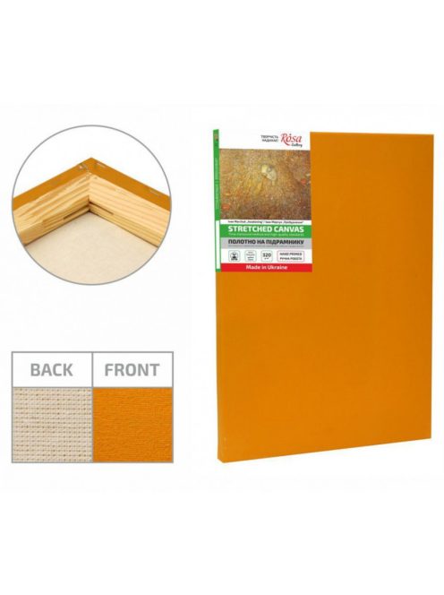 Colored canvas Rosa light ocher - 20x20cm