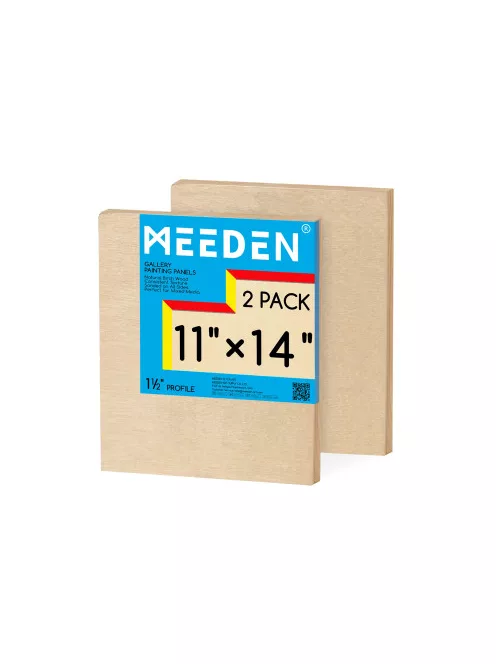 Meeden wooden painting board, set of 2 - 30x30cm