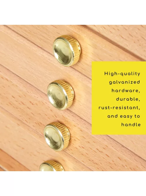 Fa tároló doboz 6 fiókkal, természetes bükk 25x40cm