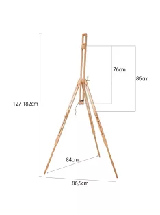 Pleinair beech easel Meeden 6077 with case