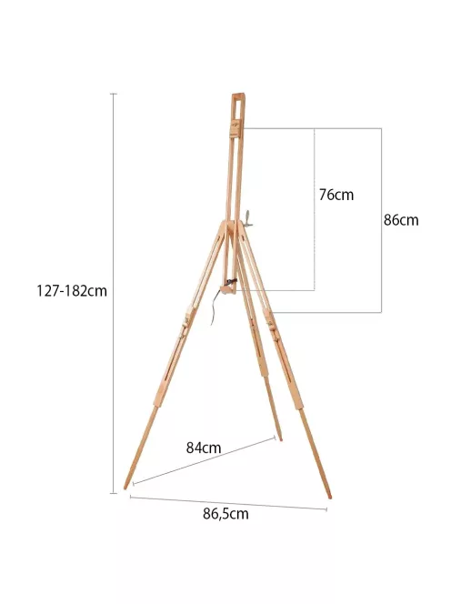 Pleinair beech easel Meeden 6077 with case
