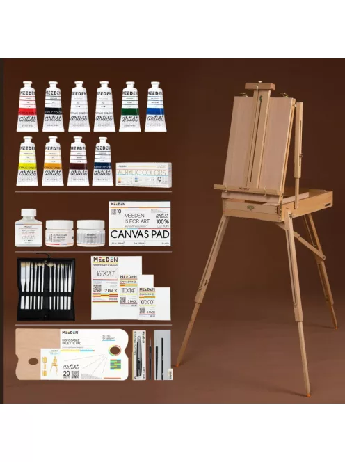 Nagy Meeden akril készlet doboz festőállvánnyal