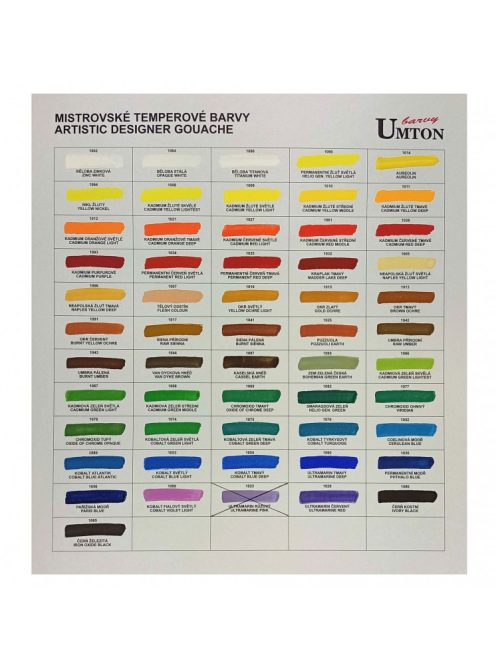 Tempera festék színminták Umtonban