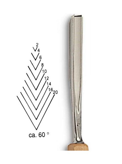 Stubai V-alakú véső 60° 5541 – szélesség 10 mm