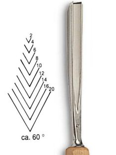 Stubai V-alakú véső 60° 5541 – szélesség 16 mm