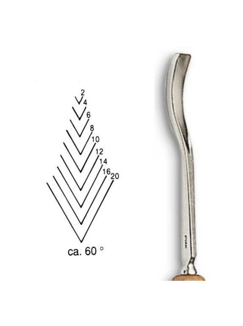 Stubai V-alakú véső 60° 5544 – szélesség 4 mm