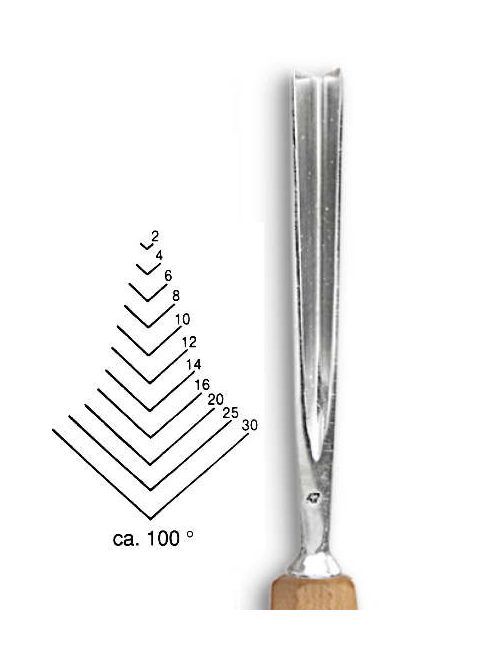 Stubai V-alakú véső 100° 5545 – szélesség 30 mm