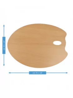 Wooden oval palette Mabef 35x45cm
