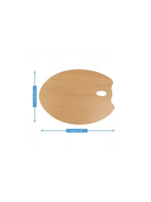 Wooden oval palette Mabef 35x45cm