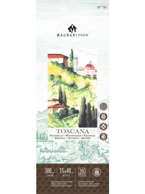 Akvarell tömb Magnani Toscana 15x40cm 300g 100% pamut