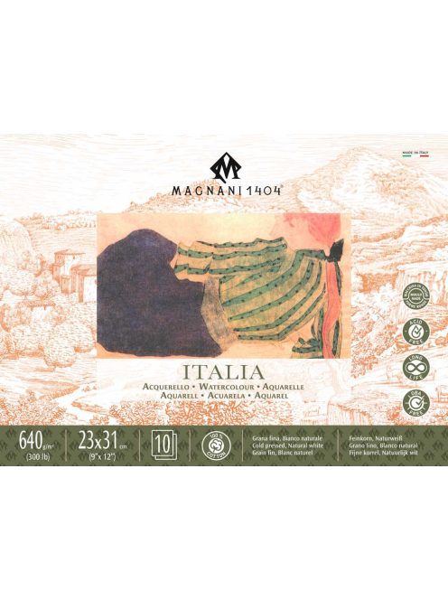 Akvarell tömb Magnani Italia 23x31cm 640g 100% cotton