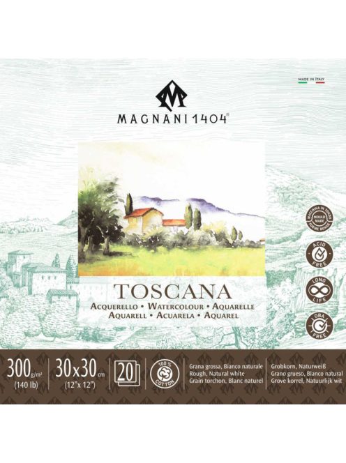 akvarell pad Magnani Toscana 30x30cm 300g 100% cotton