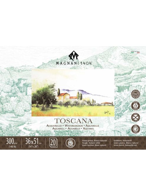 akvarell pad Magnani Toscana 36x51cm 300g 100% cotton