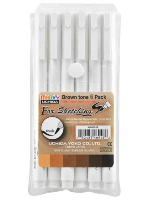 Marker szett Marvy – barna árnyalatok 6 db