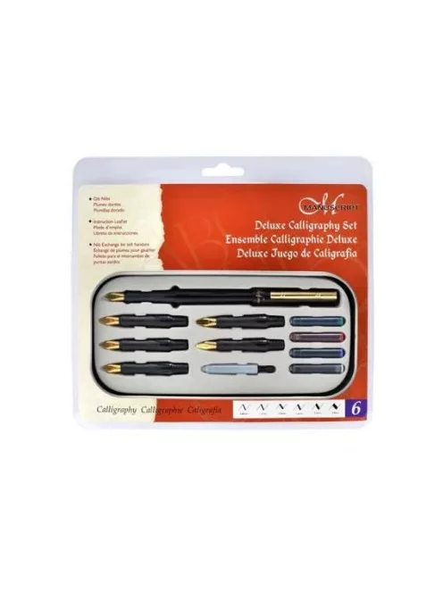 Calligraphy set Manuscript Deluxe in metal case