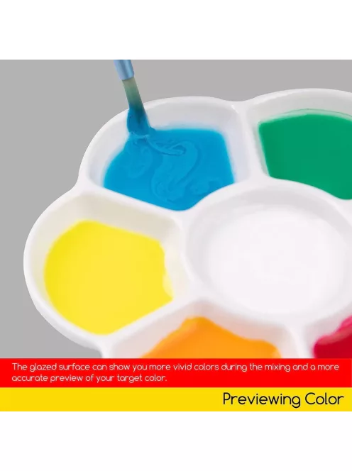 Porcelain palette for watercolor - flower