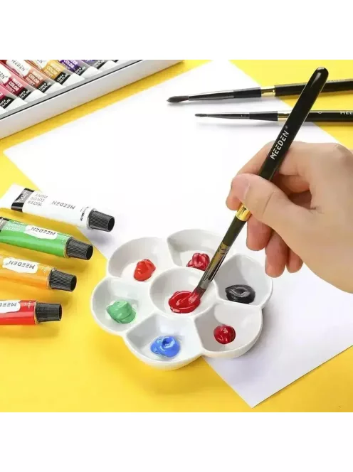Porcelain palette for watercolor - flower