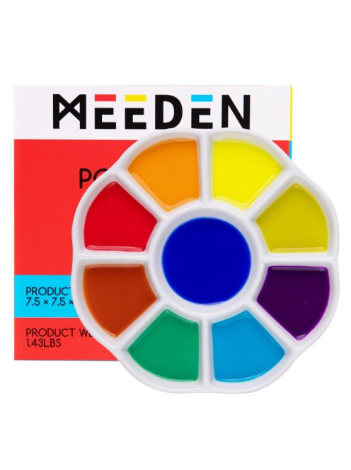 Kerek porcelán paletta 9 mélyedéssel, átmérő 19cm