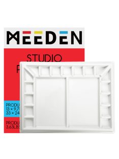   Nagy téglalap alakú porcelán paletta 17 mélyedés 25x33cm