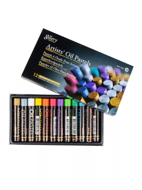 Set of Mungyo oil pastels 12 pcs - Metallic shades