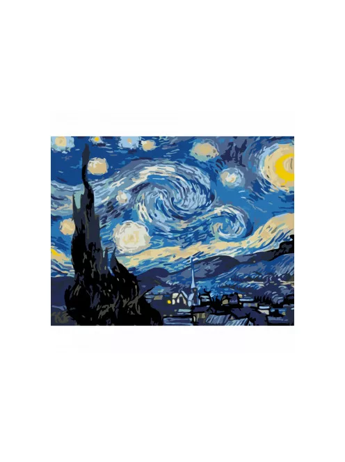 Számokkal festés Rosa – 106 éjszakai égbolt