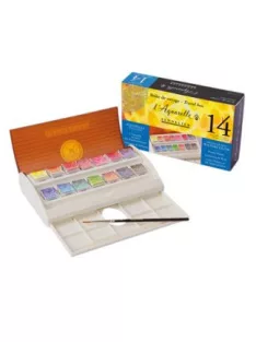 Akvarellfesték készlet Sennelier 14 db szilke