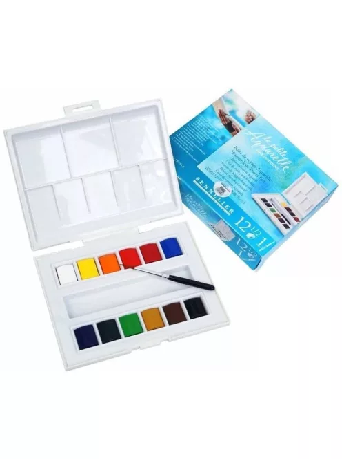 Utazó akvarellfesték készlet Sennelier 12 db Travel box