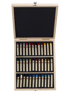 Set of oil pastels Sennelier 36 pcs landscape, wooden box