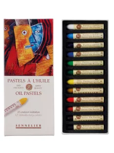 Set of oil pastels Sennelier 12 pcs basic shades