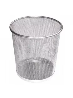 Metal szemétkosár 38x47cm, silver