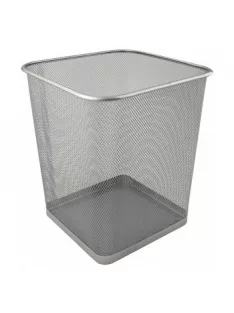 Metal szemétkosár 27x30cm, silver