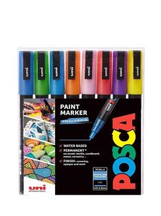 Uni Posca akril marker készlet 0,9-1,3 mm 8 db csillogó