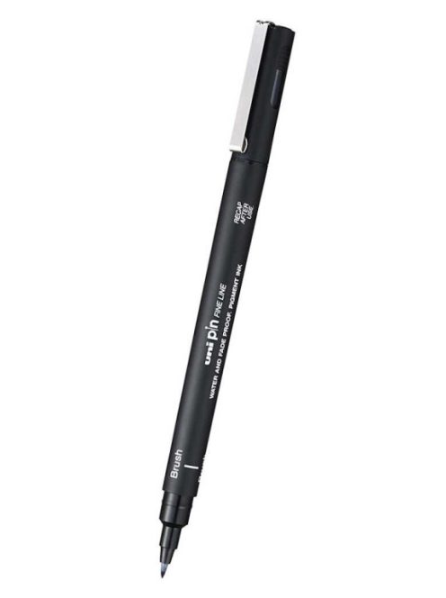 Uni Pin brush marker fekete