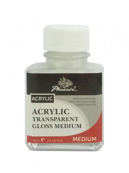 Átlátszó akril médium és lakk 75ml