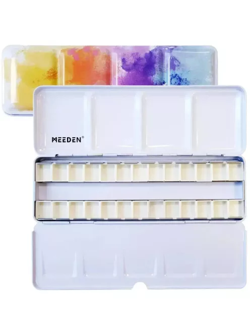 akvarell metal tin Meeden 26 pcs colored