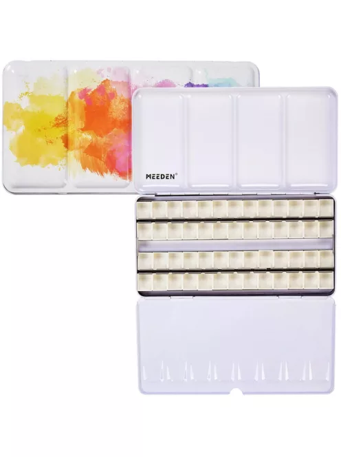 akvarell metal tin Meeden 52 pcs colored