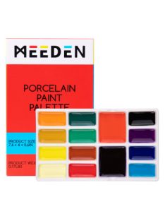 Porcelain palette rectangular 14 wells 10x19cm