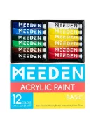 Meeden acrylic paint set 12x22ml basic shades
