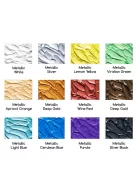 Meeden acrylic paint set 12x22ml metallic shades