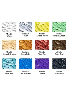 Meeden acrylic paint set 12x22ml metallic shades