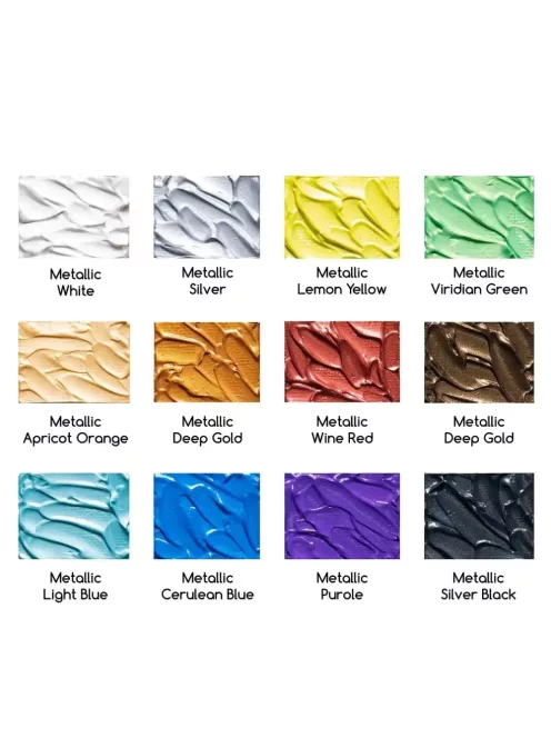 Meeden acrylic paint set 12x22ml metallic shades