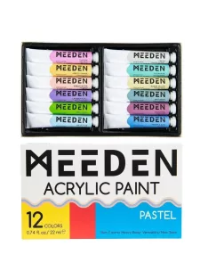 Meeden acrylic paint set 12x22ml pastel shades